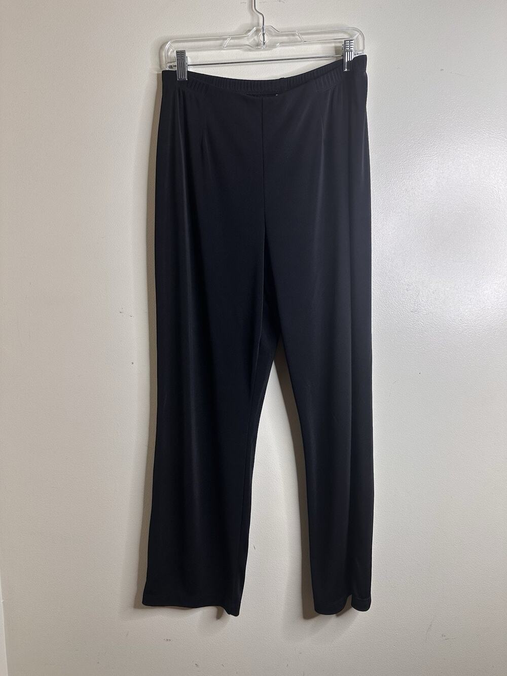 Easywear By Chicos Size 2S US 12 Short Black Liquid Knit Pull On Pants Stretchy